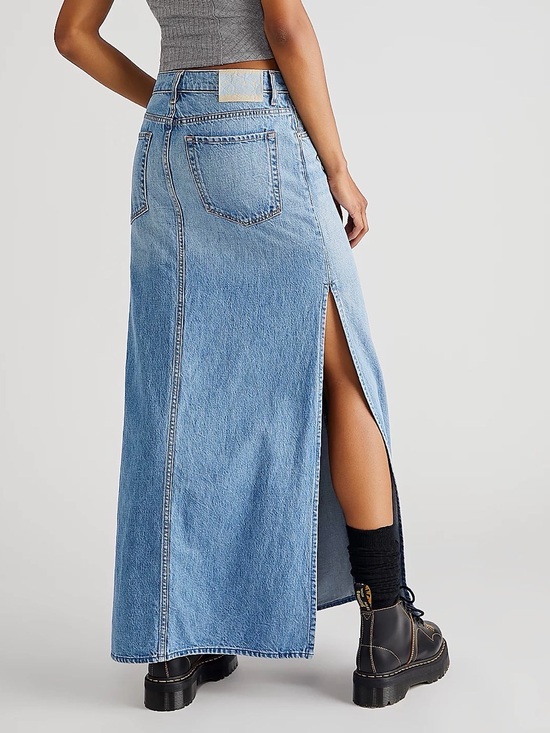 MOTHER Dresses & Skirts - MOTHER Snacks Fun Dip Slice Maxi Denim Skirt 32 Nothing Else Like It